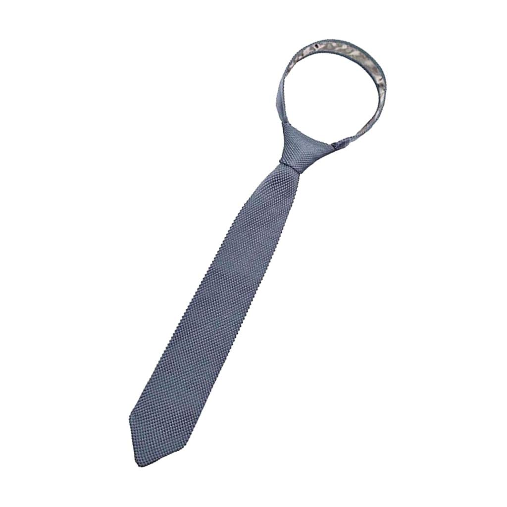 Men's Fashion Knitted Solid Necktie Casual Narrow Skinny Woven Tie Gray-image-18