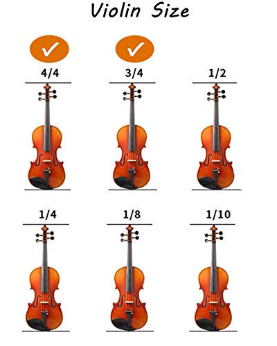Image of SUEWIO Violin Shoulder Rest for 4 /4-3 /4 Size, with Collapsible and Height Adjustable Feet, Including a Violin Practice Mute