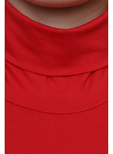 Image of LE BOURGEOIS Women Slim Fit Casual Full Sleeve Highneck /Turtle-Neck Cotton Top