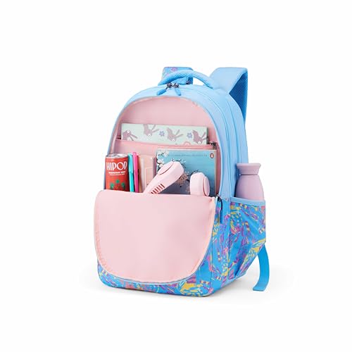 Image of American Tourister Lit | 36 Ltrs | 3 Compartments | Bottle Pocket | Ergonomic Padded Back Panel & Shoulder Straps | Secondary School Backpack | 1 Year International Warranty | Butterfly Blue