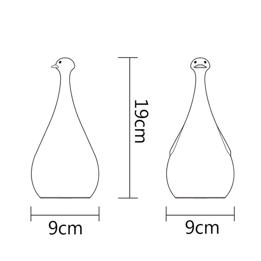 Luce Notturna in Silicone a Forma di Anatra Lampada per Allattamento a LED dimmerabile Lampada da Tavolo Decorativa per Camera da Letto Ricaricabile Luce di Sonno per Bambini Regali