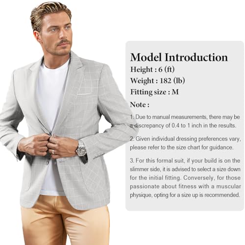 Men's Causal Suit Blazer Slim Fit Sport Jacketzs for Men Two Button Business Wedding Party Banquet3