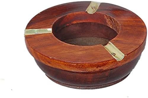Jtku Handicraft01 Wooden Handmade Antique Ashtray for Home & Car