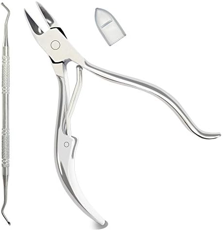 AIDOUT 4.5'' Toenail Clipper/Nipper for Thick and Ingrown Toenails with 6.5'' Long Ingrown Toenail Lifter - Professional Quality, Surgical Grade Stainless Steel, Heavy Duty Cuticle Nippers