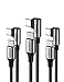 Produktbild UGREEN USB C USB C Kabel 60W 3 Pack 1M+2M+3M Winkel Ladekabel USB C USB C 90 Grad 3A/20V Power Delivery kompatibel mit Galaxy Note20 S21 S20 A52 Mi 10T iPad Air 2020 iPad Pro 2020 MacBook Air usw.