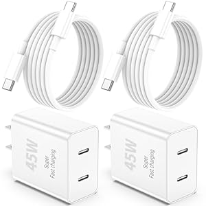 iPhone 17 Pro Max Charger Fast Charging, 40W Dual USB C Fast Charger Block with 6ft Type C Charging Cable Cord for iPhone 17/17 Pro/17 Pro Max/Air/16/16 Pro/16 Pro Max/16 Plus/15/15 Pro Max/14