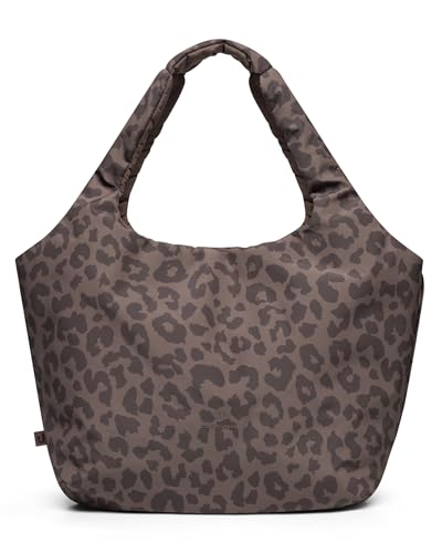 Johnny Urban Bolso Shopper para Mujer Marrón - Cleo - Tote Bag Reversible - 12 Litros de Volumen - Bolso Bandolera Acolchado con Diseño Puffy - Repelente al Agua