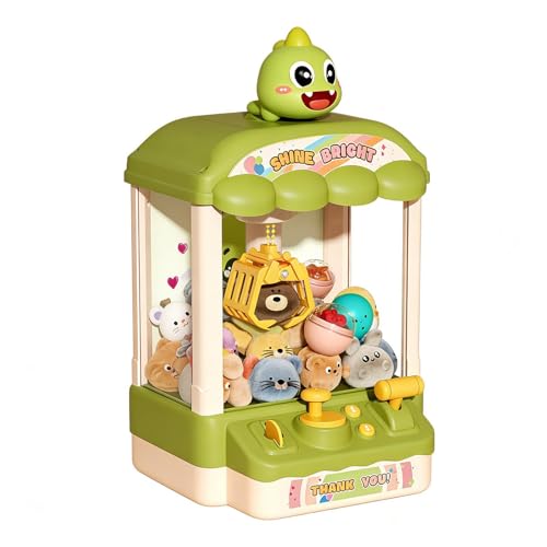 Claw Machine - Juguete de de Dinosaurios | Máquina Gashapon de Dibujos Animados para niños y niñas, de cumpleaños, Vacaciones, Noches de Juegos, reuniones Familiares, ev