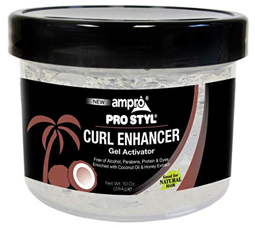 AmPro Activador de gel potenciador de rizos regular con coco (paquete de 4)