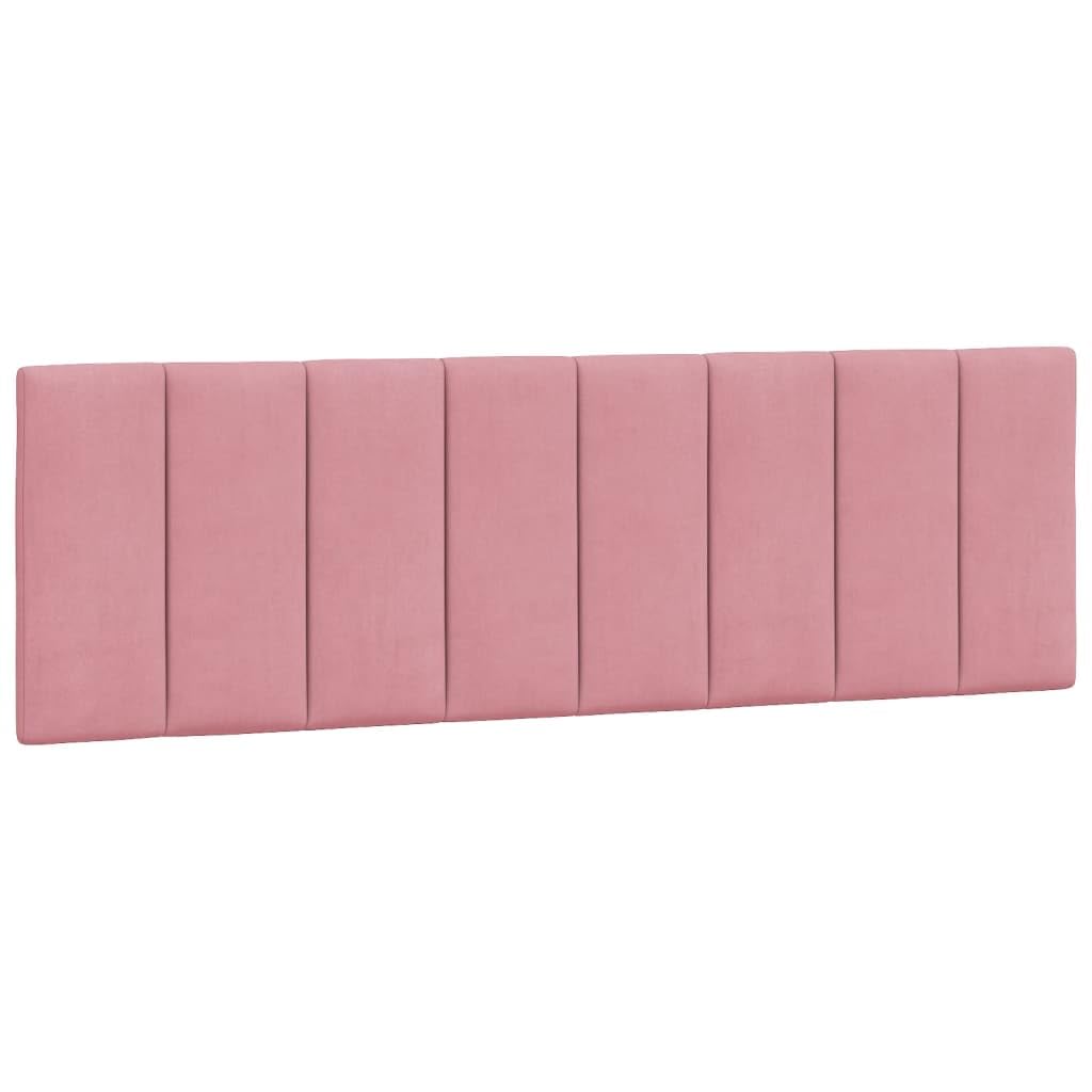 vidaXL Cuscino Testiera Hanko Rosa 160 cm in Velluto, Cuscino Testata, Testata Imbottita, Cuscino per Testata Letto, testiera Imbottita