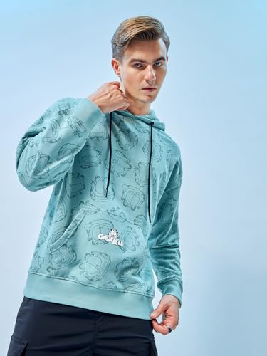 Image of Bewakoof Men's Cotton Blend Official Dc Merchandise Graphic Printed Oversized Fit Full Sleeve Terry Hoodies