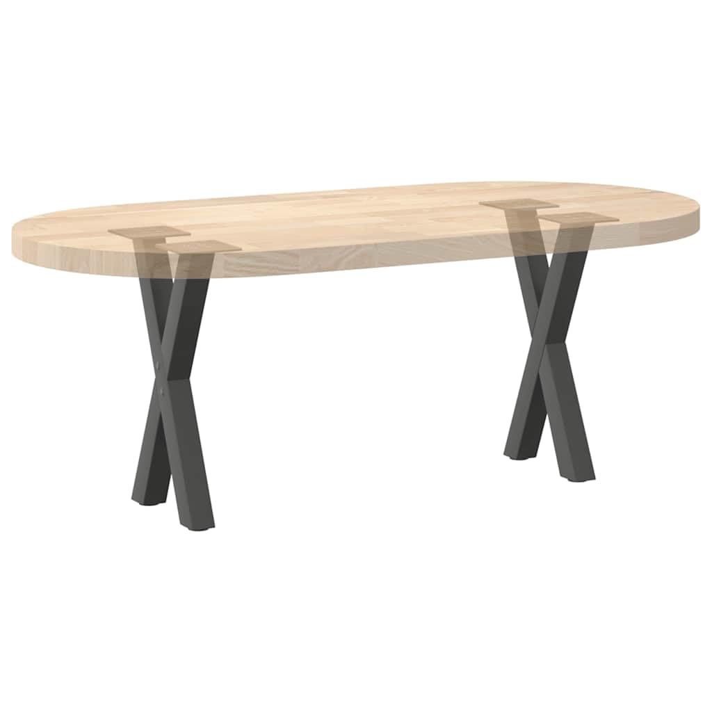 Patas de mesa de café en forma de X, 2 unidades, acero con recubrimiento en polvo, color antracita, 38 x (42 – 43) cm, con patas niveladoras ajustables, pie de rosca para mesa de café, mesa