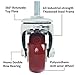Finnhomy Swivel Caster Wheels 3 Inch Threaded Stem Casters Set of 4 Heavy Duty 1/2
