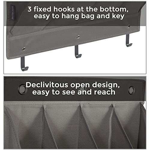 Jetcloud Over The Door Shoe Organizer Deep 12 Pocket Hanging Shelf Shoe Rack Storage Wall Mounted 600D Oxford Heavy Duty Shoe Holder Bag for Narrow Closet Dorm - Image 3
