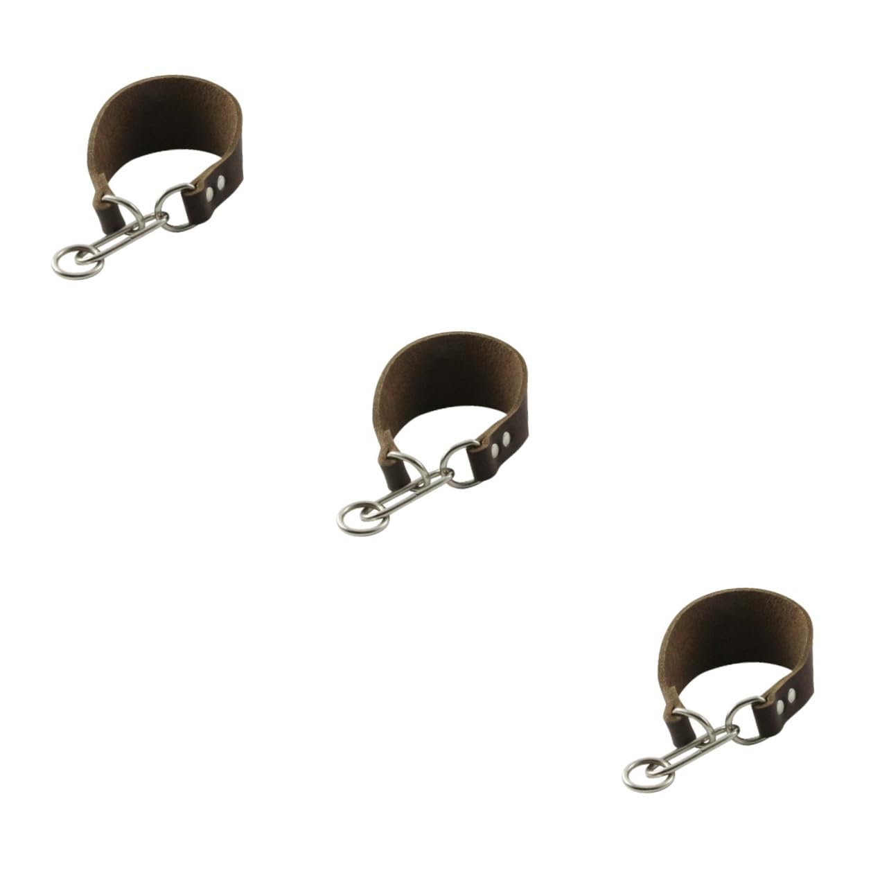 BESPORTBLE 3pezzi Collare Di Manzo Per Cani Con Fibbia Accessorio Resistente e Elegante Per Cani Con Collo Sottile Caffè