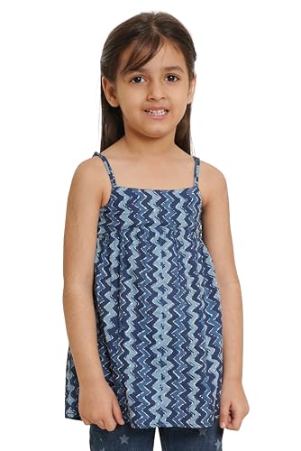 Image of COTLAND Fashions Jaipuri Cotton Printed Girl Strappy Top