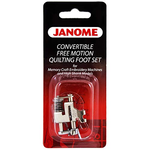 Janome Convertible Free Motion Quilting Foot Set Memory Craft Emb Machines & High Shank Models