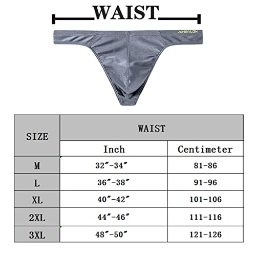 Zonbailon Thong Bikini For Men G String Pouch Swimwear Nylon Underwear Ice Male Undie Grey #TOP5
