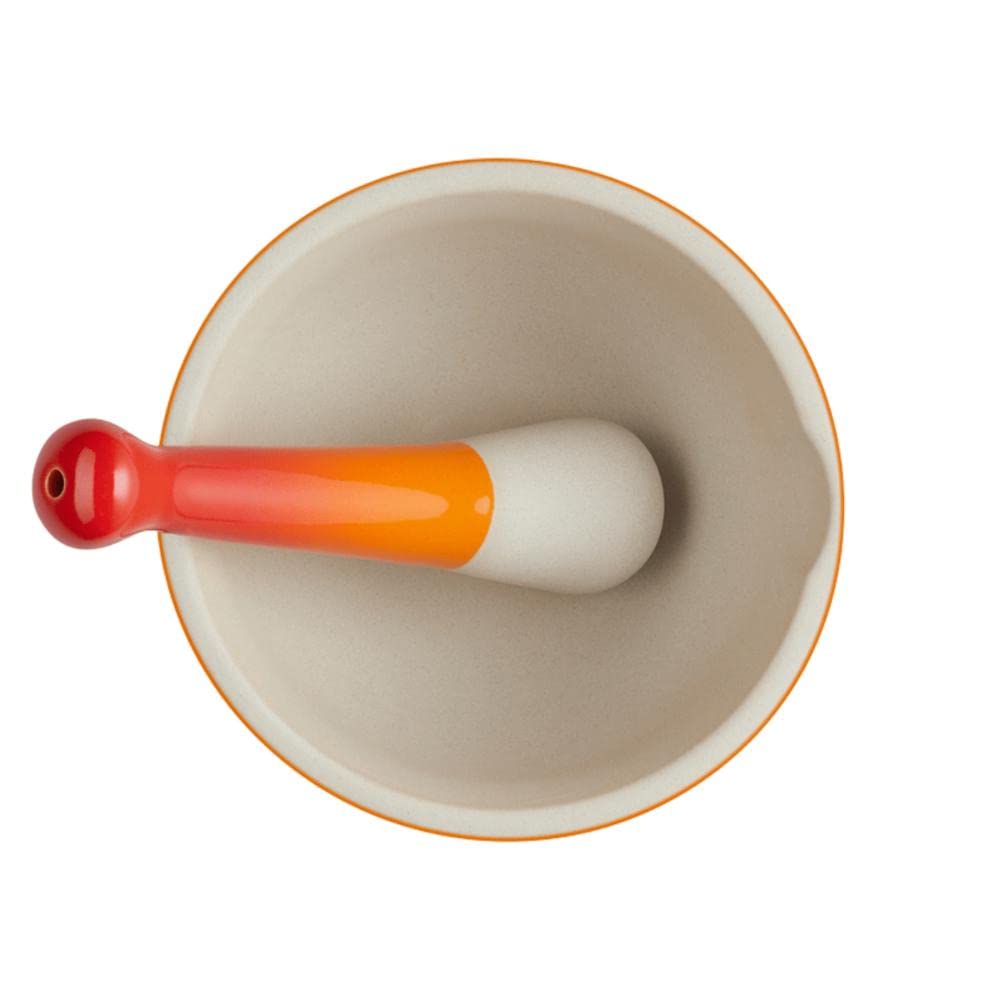Le Creuset Mörser aus Steinzeug, 360 g, 300 ml, Ofenrot, 81209300900003