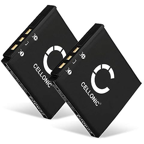 2X CELLONIC® Kamera Ersatzakku KLIC-7001 für Kodak EasyShare M1063 M1073 is M320 M340 M341 M753 M763 M853 M863 M893 is EasyShare V550 V570 V610 V705, Ersatz Akku 720mAh Kameraakku Zusatzakku Battery Cover