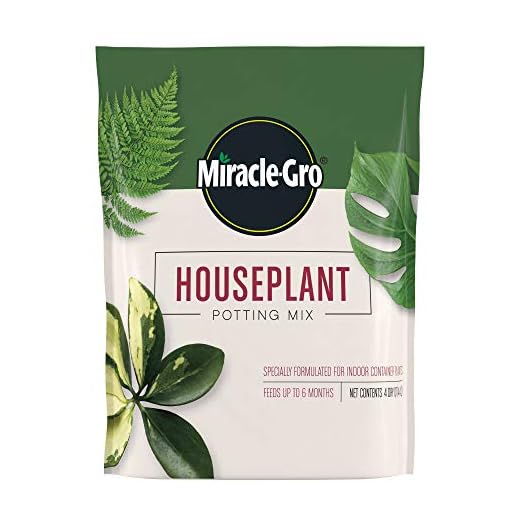 Miracle-Gro Houseplant Potting Mix: Fertilized, Perlite Soil for Indoor Gardening, Designed to Be Less Prone to Gnats, 4 qt.