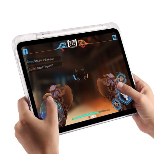 Étui rigide iPad 10 10.9 rabat cuir support intégré bleu clair - 5