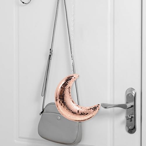 Bola espejada en forma de luna colgante UPKOCH, decoración reflectante portátil para fiestas, bodas y eventos, ornamentación única para iluminar cualquier ambiente miniatura 3