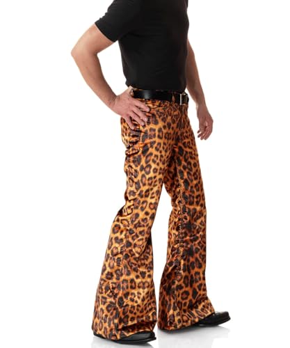 Image of Men's Velvet Relaxed Vintage 60s 70s Bell Bottom Stretch Fit Classic Comfort Flared Flares Retro Leg Disco Pants