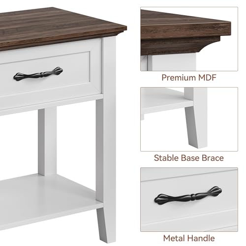 Table d'appoint chambre et salon Zstar à compartiment ouvert - 5