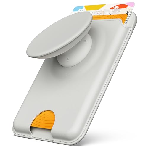 Tarjetero con 3 ranuras y agarre magnético suave para iPhone gris 2