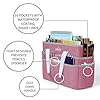 JJRING Craft Organizer Tote Bag, Large Art Storage Caddy with Multiple Pockets, Pink Sewing Bag for Art, Craft, Scrapbooking, Medical, and Office Supplies Storage #3