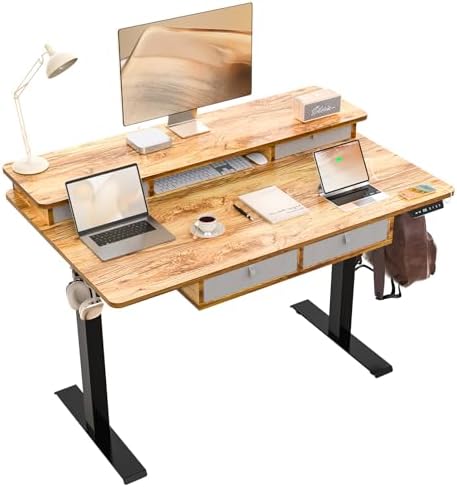 48 * 30 Inches Electric Standing Widened Desk Adjustable Height w...