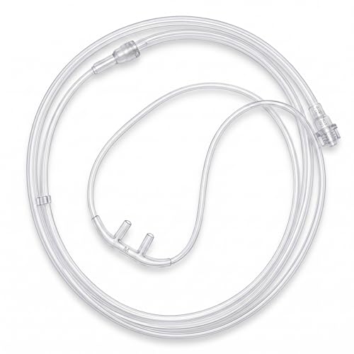 Canule nasale Luer-Lock pour adulte, 100 pièces – Capteur de débit respiratoire à usage unique pour PSG et PG, mesure du débit respiratoire nasal et de la pression du ronflement (60 cm)