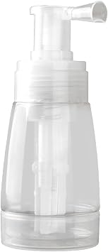 180ml Powder Spray Bottle, 6oz Refillable Cosmetics Travel Spray Bottle, Plastic Hair Fiber Applicator, Transparent Dry Powder for Loose Powder, Barber and Beauty Use