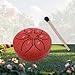 Cheerock Steel Tongue Drum, 3 Inch 6 Note Chakra Rain Drum for Meditation, Yoga, Zen, Mini Hand Drum with Travel Bag, Rubber Mallets, Music Book, Garden Decor Gift for Beginner Adult - Red