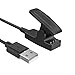 Garmin Forerunner 645 Charger, MoKo USB Data Sync Charge Cradle Dock Charger Clip Charging Cable for Garmin Forerunner 645 Music 735XT 235 230 630 35 64 Vivomove HR Approach S20 Smart Watch, BLACK