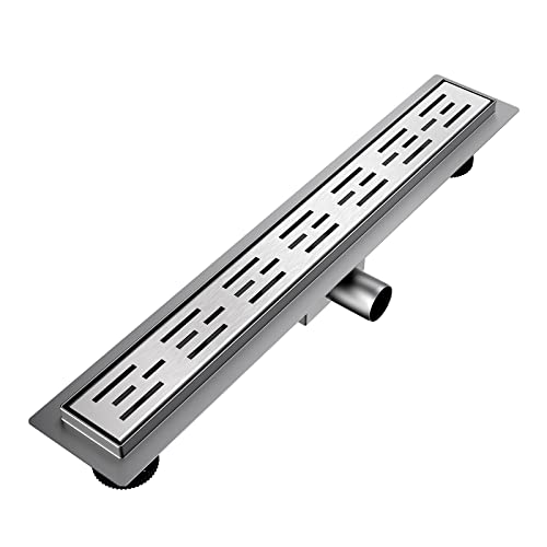 EMKE Invisible Linear Floor Shower Drain - 600mm Stainless Steel with Odor Stop and Hair Strainer, High Flow Capacity for Bathroom, Kitchen and Washroom