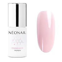NÉONAIL UV Nail Polish - Base Coat Gel UV - Modeling Cover Base Protein Nude Rose 7.2 ml - Base Coat for Nails - Polish - Gel Nails - NÉONAIL Modeling Base