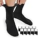 Produktbild Mowenti Diabetiker Socken Damen 35-38 Diabetikersocken Herren Baumwolle 10 Paar ohne Gummibund Komfortbund Extra Weit Schwarz Herrensocken Damensocken