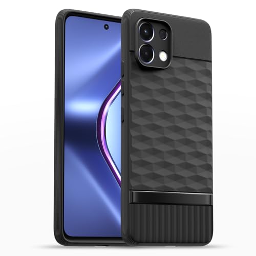 Image of Pikkme Back Cover for Oppo K13 5G Soft Grip 3D Hexa Cube Texture Silicone Bumper Case (Black)