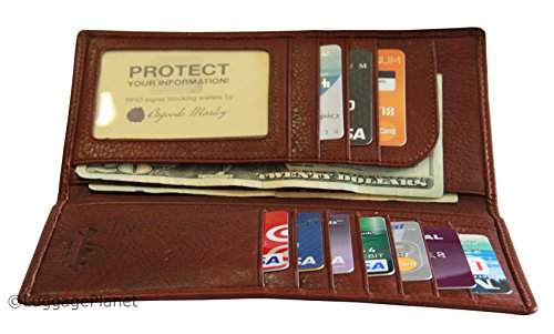 RFID Men's Coat Pocket Wallet, Brandy, One Size