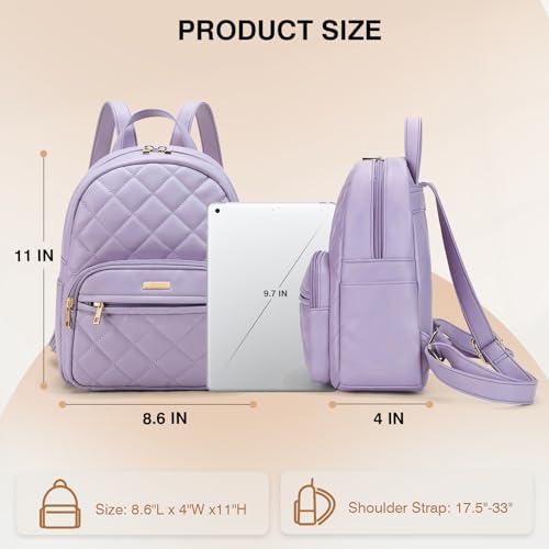Image of Marvolia Mini Backpack Vegan Leather Small Backpack, Purple | Fashion Backpack Purse, For Women, For Travel Work Shopping