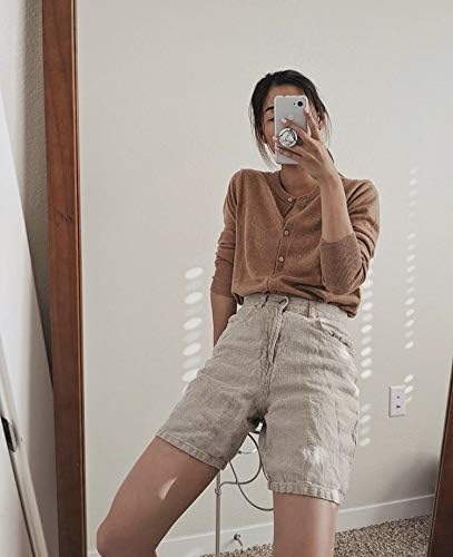 State Cashmere Women's 100% Pure Cashmere Button Front Long Sleeve Crew Neck Cardigan Sweater - Image 5