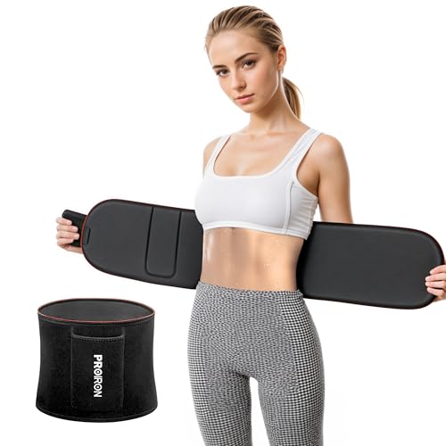 PROIRON Faja Reductora Abdomen Mujer y Hombre, Fajas Adelgazante de Neopreno para Gimnasio, Cinturón Lumbar Abdominal para ​Fitness y Deporte, Faja Lumbar Abdominal con Efecto Sauna