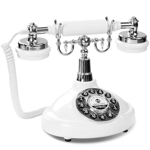 Home Creative Audio Guest Book Wedding Phone,Audio Guestbook Phone Vintage Style Audio Message Voicemail for Graduation Retirement Party Birthdays Baby Shower Special Occasions (White) by Home Creative - Used condition - US$96.38
