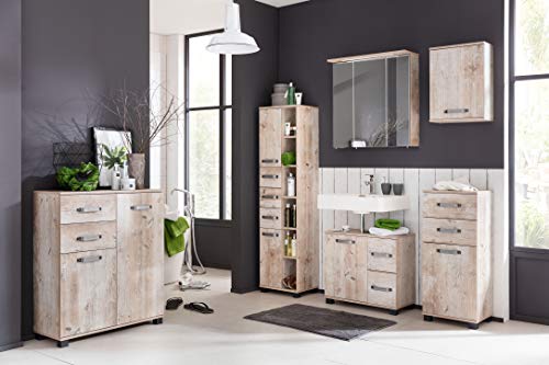 Schildmeyer Mirror Cabinet 134748, Body and front made of melamine resin coated chipboard, metal fittings and handles, glass shelves, Findus, 70,5 x 16 x 72,3 cm Schildmeyer Mirror Cabinet 134748, Body and front made of melamine resin coated chipboard, metal fittings and handles, glass shelves, Findus, 70,5 x 16 x 72,3 cm