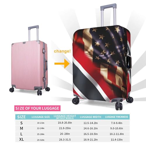 Travel Luggage Cover Vintage Trinidad And Tobago Flag Fashion Washable Baggage Suitcase Protector Fit For Luggage Medium 5