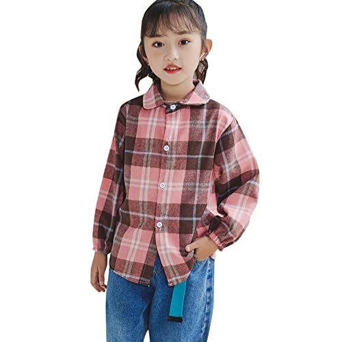 Toddler Kids Plaid Shacket Jacket Boys Girls Flannel Shirts Long Sleeve Button Down Hooded Jackets Warm3
