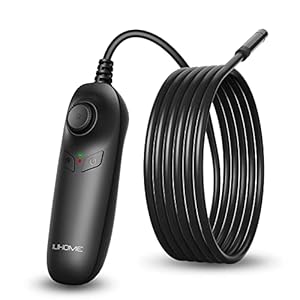 ILIHOME 10 meter halfstijve draadbuis endoscoopcamera 1200p HD endoscoop mobiele telefoon inspectiecamera, halflange…
