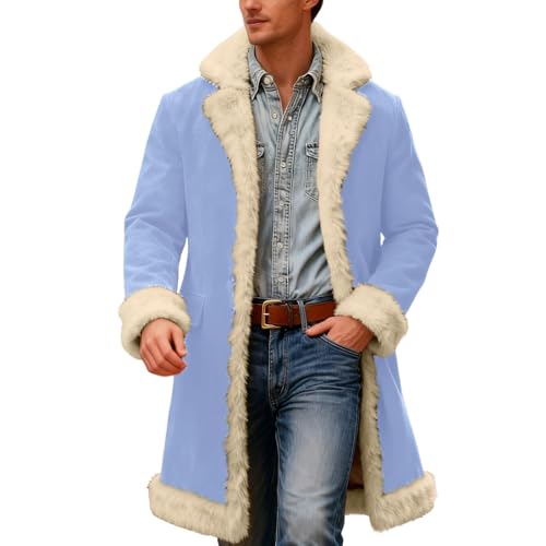 Manteau d'hiver bleu pour homme et femme en taille S - Veste chaude unie Generisch